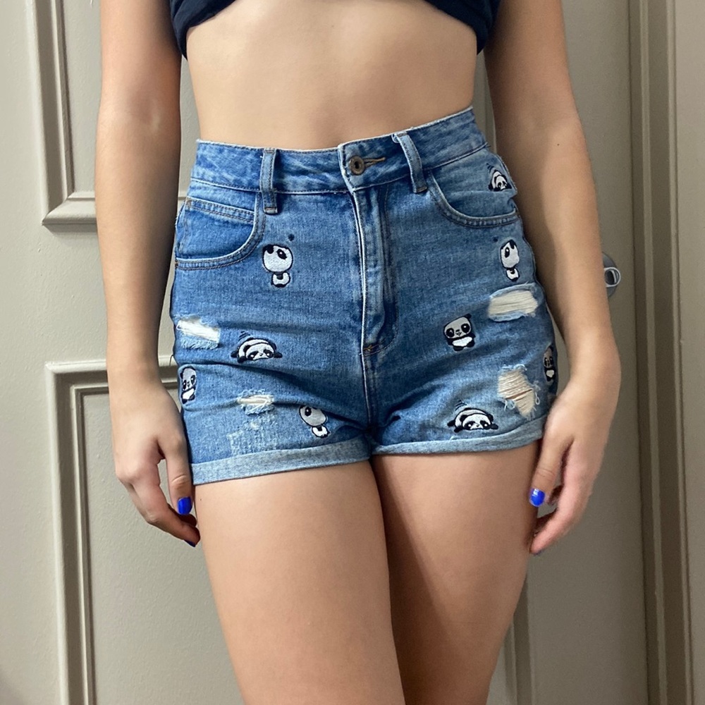 Panda shorts for teen girls